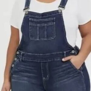 Torrid Women's Crop Jeans Overalls Sz 14